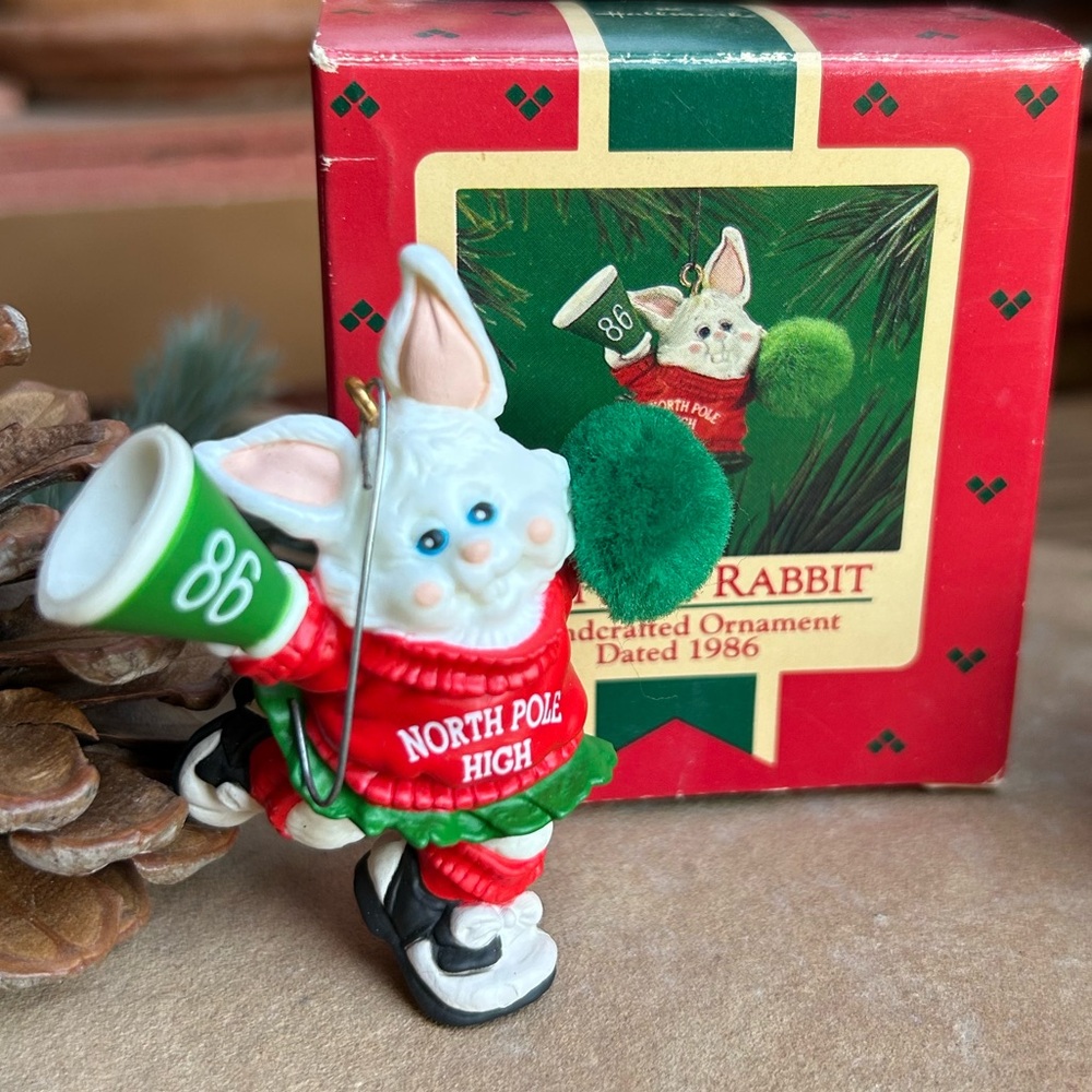 Hallmark Rah Rah Rabbit Keepsake Ornament New in Box